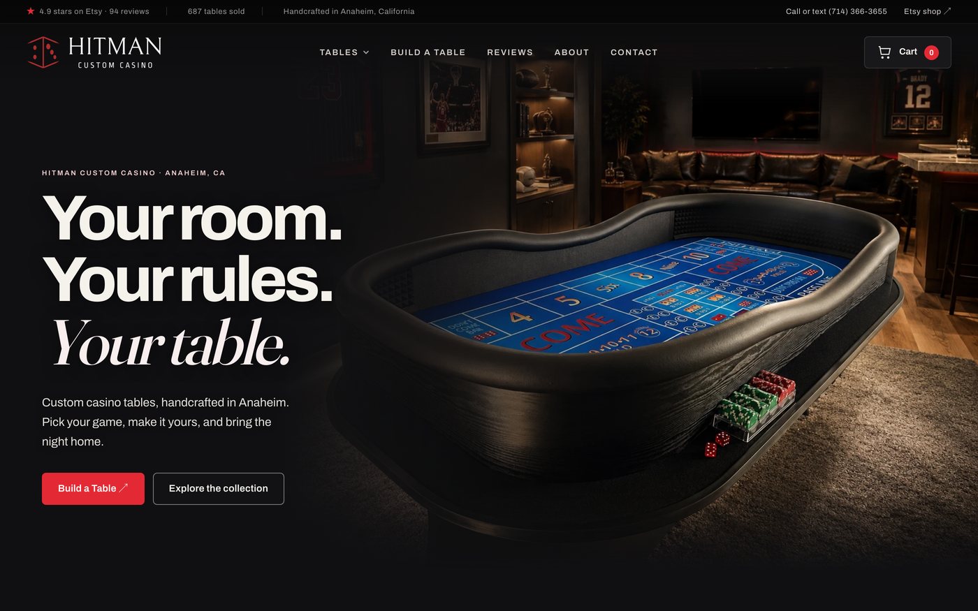 Hitman Custom Casino home page
